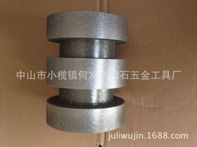 大批生产大量加工电镀金刚石多槽筒形砂轮。